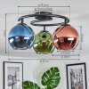 Koyoto Deckenleuchte Glas 15 cm Blau, Grün, Kupferfarben, 3-flammig