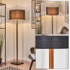 Flemming Stehleuchte 50 cm Naturfarben, Schwarz, 1-flammig