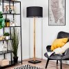 Flemming Stehleuchte 50 cm Naturfarben, Schwarz, 1-flammig