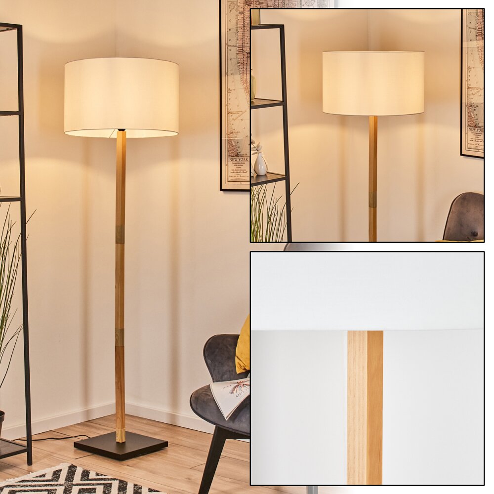 Flemming Stehleuchte 50 cm Naturfarben, Schwarz, 1-flammig main product photo