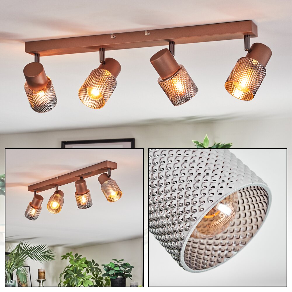 Nelar Deckenleuchte Bronze, Chrom, 4-flammig main product photo