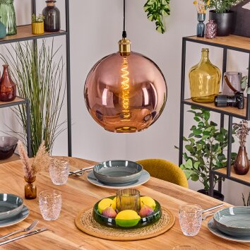 Koyoto Hängeleuchte Glas 30 cm Gold, 1-flammig