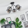 Koyoto Deckenleuchte Glas 15 cm Klar, Rauchfarben, 5-flammig