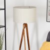 Flemming Stehleuchte 50 cm Naturfarben, Schwarz, 1-flammig