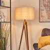 Flemming Stehleuchte 50 cm Naturfarben, Schwarz, 1-flammig