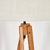 Flemming Stehleuchte 50 cm Naturfarben, Schwarz, 1-flammig