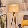 Flemming Stehleuchte 50 cm Naturfarben, Schwarz, 1-flammig