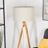 Flemming Stehleuchte 50 cm Naturfarben, Schwarz, 1-flammig