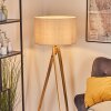 Flemming Stehleuchte 50 cm Naturfarben, Schwarz, 1-flammig