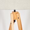 Flemming Stehleuchte 50 cm Naturfarben, Schwarz, 1-flammig