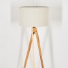 Flemming Stehleuchte 50 cm Naturfarben, Schwarz, 1-flammig