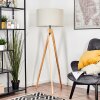 Flemming Stehleuchte 50 cm Naturfarben, Schwarz, 1-flammig