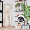 Flemming Stehleuchte 50 cm Naturfarben, Schwarz, 1-flammig