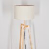 Flemming Stehleuchte 50 cm Naturfarben, Schwarz, 1-flammig
