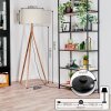 Flemming Stehleuchte 50 cm Naturfarben, Nickel-Matt, 1-flammig