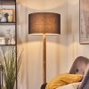 Flemming Stehleuchte 50 cm Naturfarben, Schwarz, 1-flammig