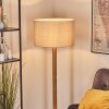 Flemming Stehleuchte 50 cm Naturfarben, Schwarz, 1-flammig