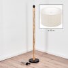 Flemming Stehleuchte 50 cm Naturfarben, Schwarz, 1-flammig