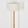 Flemming Stehleuchte 50 cm Naturfarben, Schwarz, 1-flammig