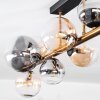 Chehalis Deckenleuchte Glas 10 cm, 12 cm, 15 cm Gold, Schwarz, 10-flammig
