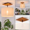 Bassagoda Deckenleuchte 35 cm Naturfarben, Schwarz, 1-flammig