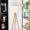 Flemming Stehleuchte 50 cm Holz dunkel, Schwarz, 1-flammig