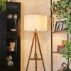 Flemming Stehleuchte 50 cm Braun, Naturfarben, Schwarz, 1-flammig