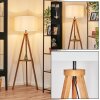 Flemming Stehleuchte 50 cm Holz dunkel, Schwarz, 1-flammig