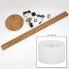 Flemming Stehleuchte 50 cm Holz dunkel, Schwarz, 1-flammig