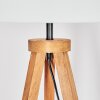 Flemming Stehleuchte 50 cm Holz dunkel, Schwarz, 1-flammig