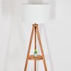Flemming Stehleuchte 50 cm Holz dunkel, Schwarz, 1-flammig