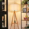 Flemming Stehleuchte 50 cm Naturfarben, Schwarz, 1-flammig