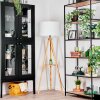 Flemming Stehleuchte 50 cm Naturfarben, Schwarz, 1-flammig
