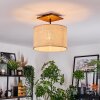 Sabadim Deckenleuchte 35 cm Naturfarben, Schwarz, 1-flammig