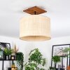 Sabadim Deckenleuchte 35 cm Naturfarben, Schwarz, 1-flammig