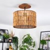 Cando Deckenleuchte 35 cm Naturfarben, Schwarz, 1-flammig