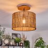 Cando Deckenleuchte 35 cm Naturfarben, Schwarz, 1-flammig