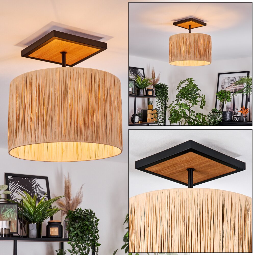 Granja Deckenleuchte 35 cm Naturfarben, Schwarz, 1-flammig main product photo