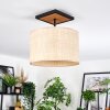 Sabadim Deckenleuchte 35 cm Naturfarben, Schwarz, 1-flammig