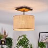 Sabadim Deckenleuchte 35 cm Naturfarben, Schwarz, 1-flammig