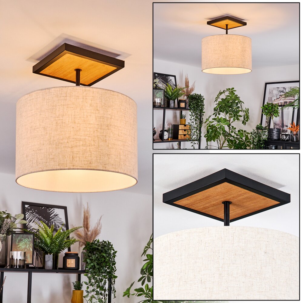 Bassagoda Deckenleuchte 35 cm Naturfarben, Schwarz, 1-flammig main product photo