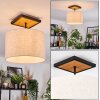 Bassagoda Deckenleuchte 35 cm Naturfarben, Schwarz, 1-flammig