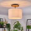 Bassagoda Deckenleuchte 35 cm Naturfarben, Schwarz, 1-flammig