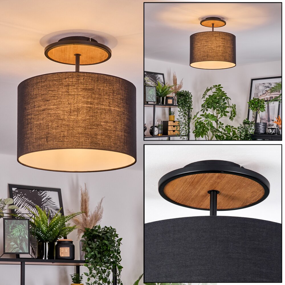 Bassagoda Deckenleuchte 35 cm Naturfarben, Schwarz, 1-flammig main product photo