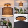 Bassagoda Deckenleuchte 35 cm Naturfarben, Schwarz, 1-flammig