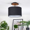 Bassagoda Deckenleuchte 35 cm Naturfarben, Schwarz, 1-flammig