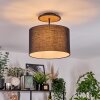 Bassagoda Deckenleuchte 35 cm Naturfarben, Schwarz, 1-flammig