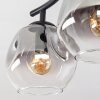 Ripoll Deckenleuchte Glas 15 cm Klar, Rauchfarben, 2-flammig