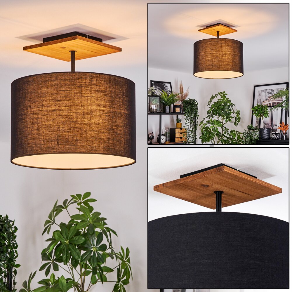 Bassagoda Deckenleuchte 35 cm Naturfarben, Schwarz, 1-flammig main product photo