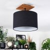 Bassagoda Deckenleuchte 35 cm Naturfarben, Schwarz, 1-flammig